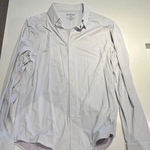 Rhone Men's Light Gray Button Down Shirt